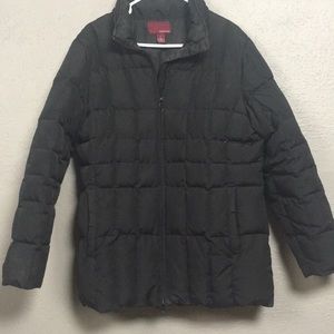 Black heavy down winter coat